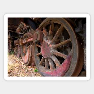 Abandoned steam loco in Greece Sticker